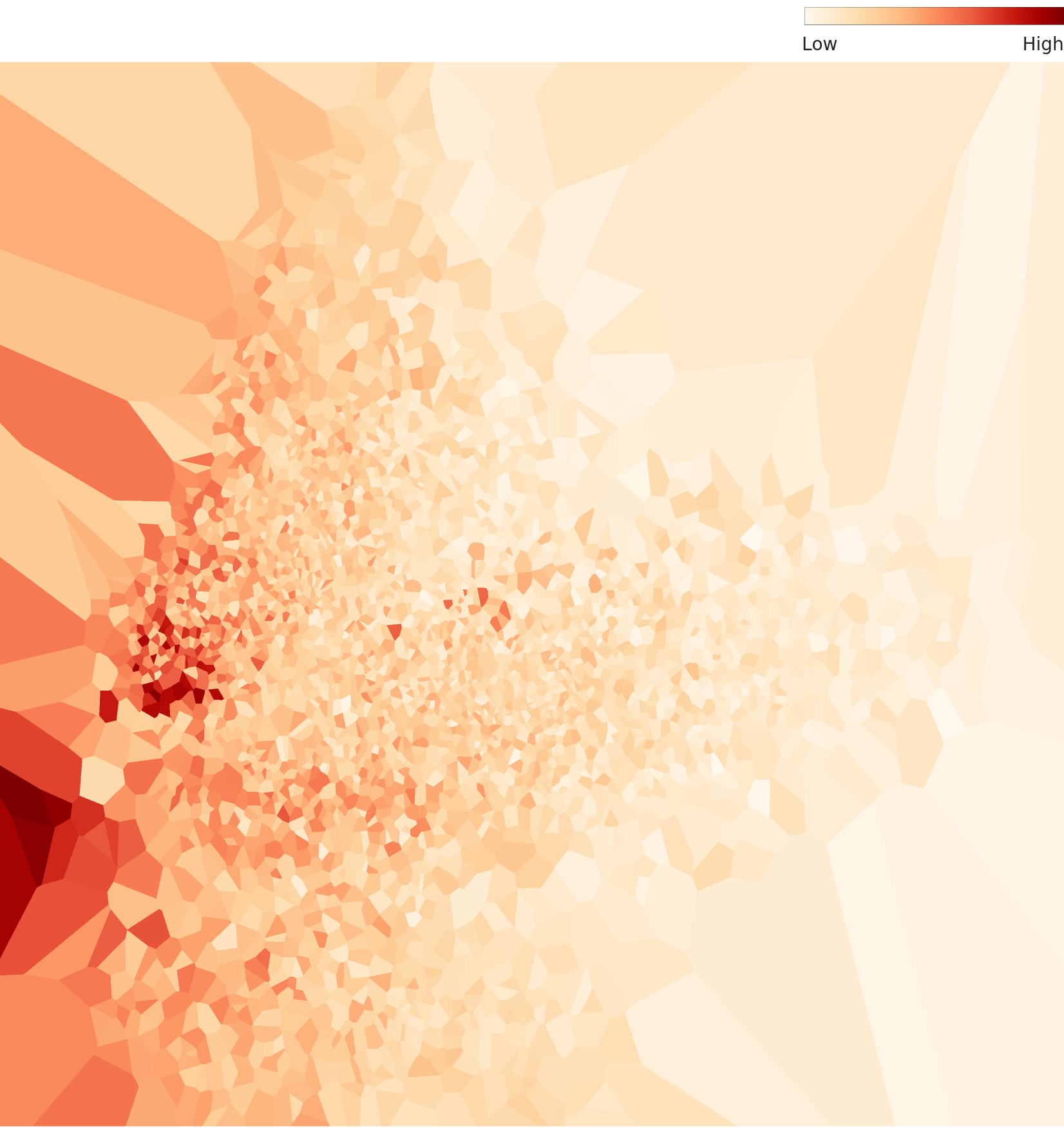 Level 2 density heatmap &mdash; asymmetric concentration