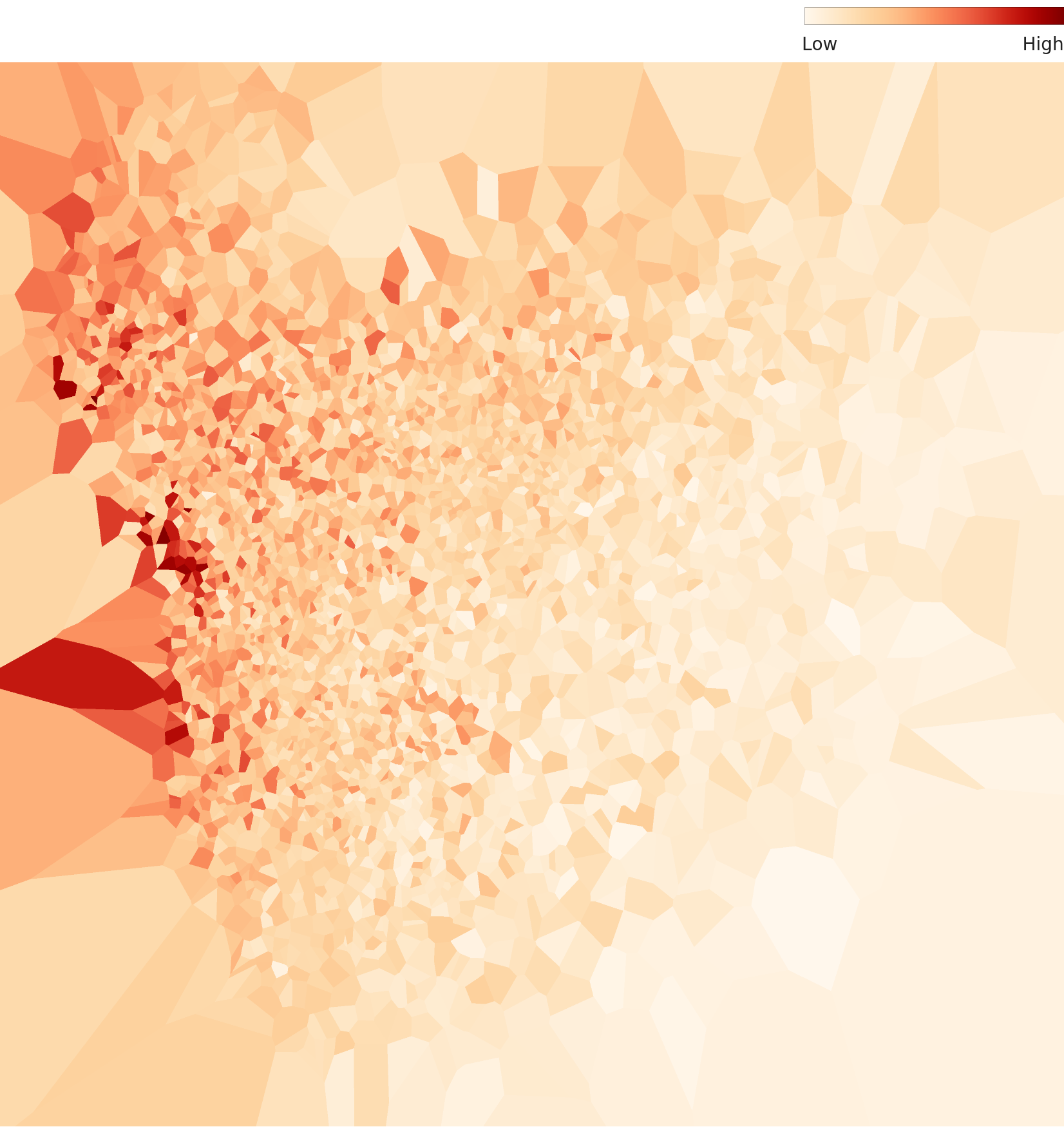 Level 3 density heatmap &mdash; bimodal structure
