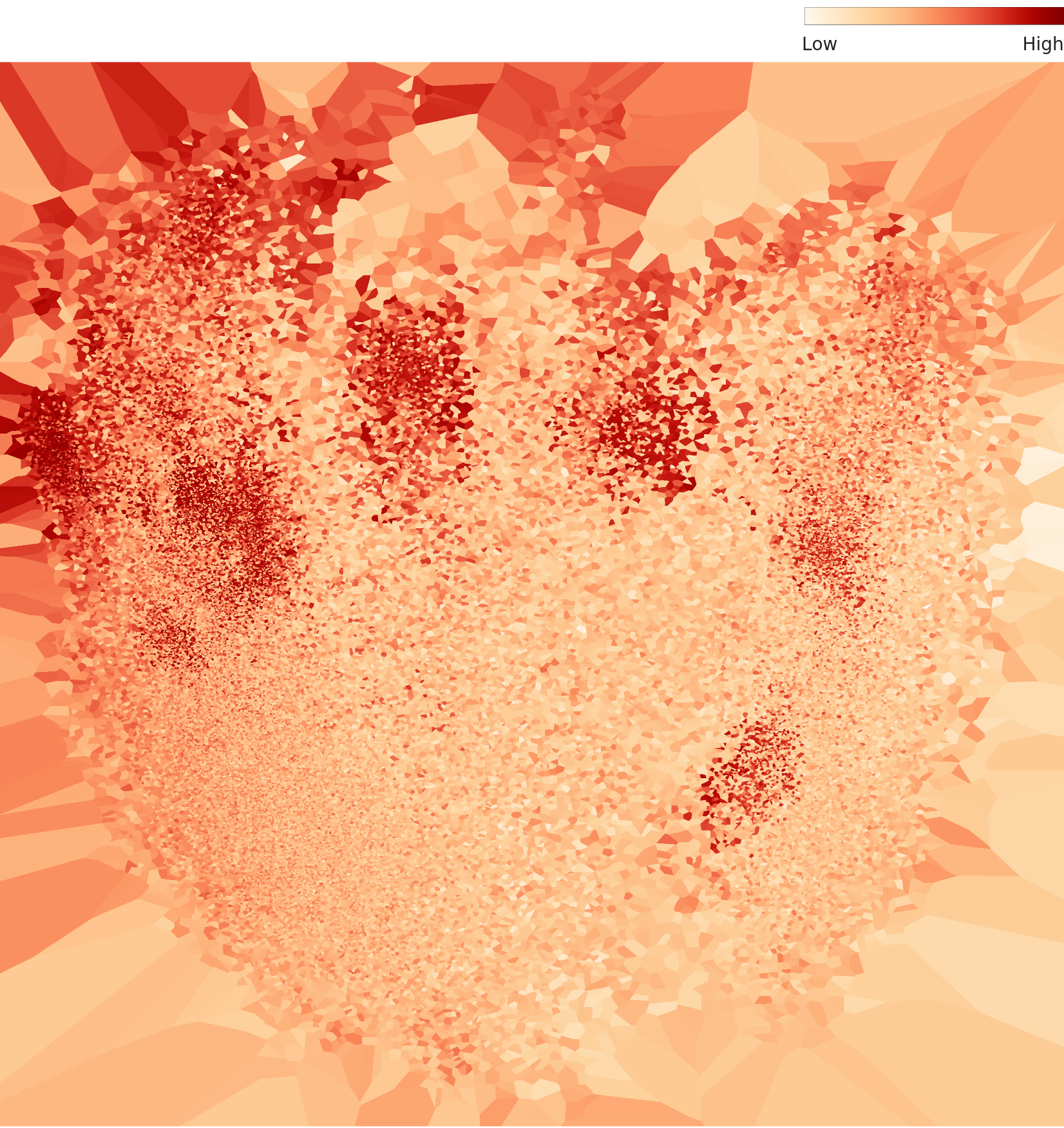 L3 밀도 분포 — 3개 이상의 하위 클러스터